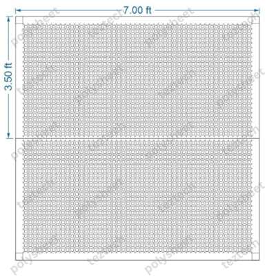 7X7 FEET 50X50 HOLES WITH AIR PASS HOLES IN 2 PARTS