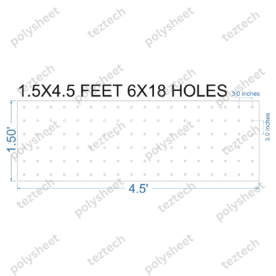 SCR39 1.5X4.5 FEET 6X18 HOLES SCREEN TOTAL HOLES=108