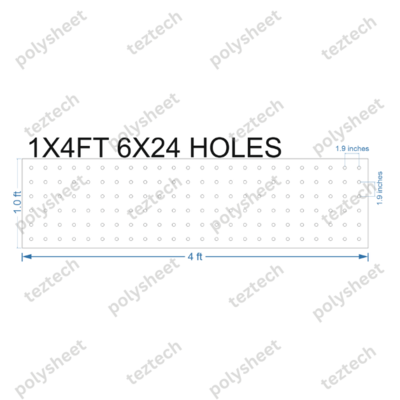 SCR4 1X4 FEET 6X24 HOLES SCREEN TOTAL HOLES=144