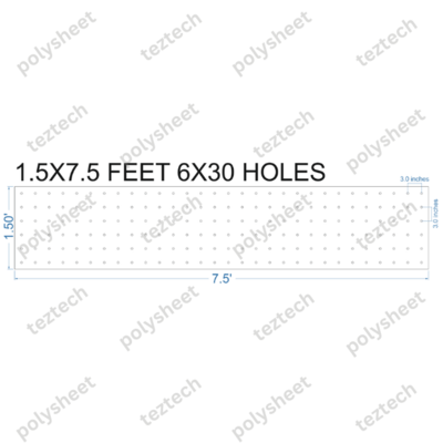 SCR41 1.5X7.5 FEET 6X30 HOLES SCREEN TOTAL HOLES=180