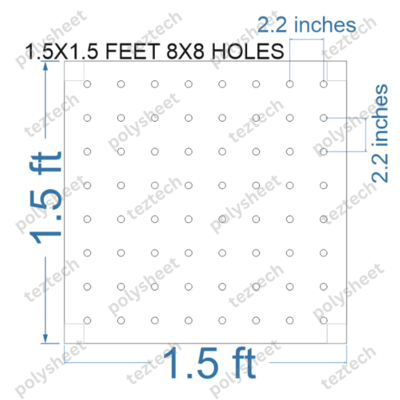 SCR47 1.5X1.5 FEET 8X8 HOLES SCREEN TOTAL HOLES=64