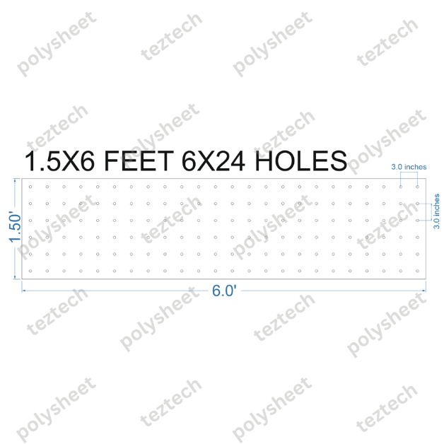 SCR40 1.5X6 FEET 6X24 HOLES SCREEN TOTAL HOLES=144