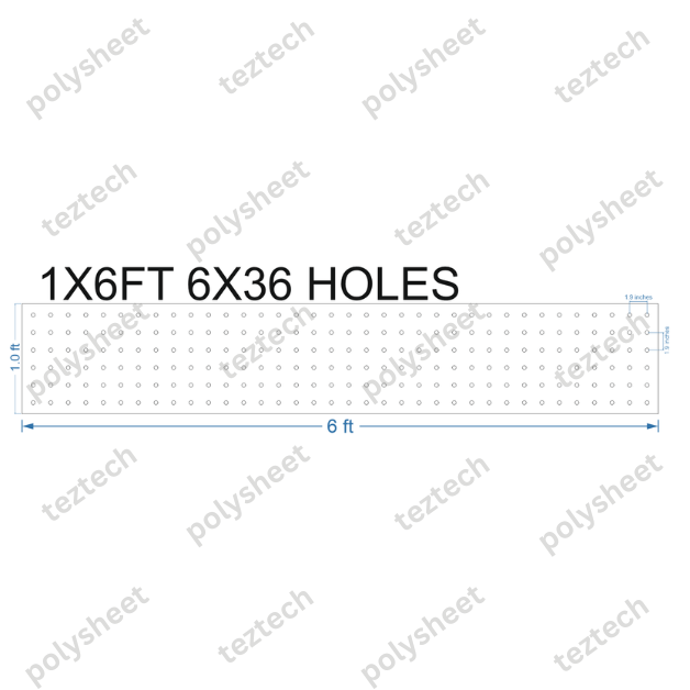 SCR6 1X6 FEET 6X36 HOLES SCREEN TOTAL HOLES=216