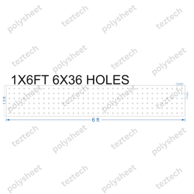 SCR6 1X6 FEET 6X36 HOLES SCREEN TOTAL HOLES=216