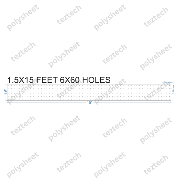 SCR46 1.5X15 FEET 6X60 HOLES SCREEN TOTAL HOLES=360