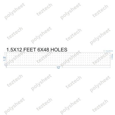 SCR44 1.5X12 FEET 6X48 HOLES SCREEN TOTAL HOLES=288