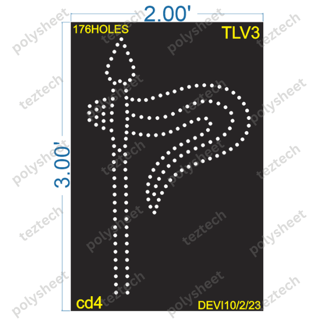 TLV3 TALVAR  2X3FEET 176HOLES