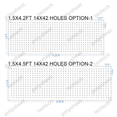 SCR82 1.5X4.5 FEET 14X42 HOLES SCREEN TOTAL HOLES=588