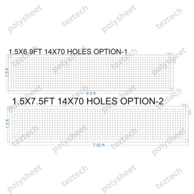 SCR84 1.5X7.5 FEET 14X70 HOLES SCREEN TOTAL HOLES=980