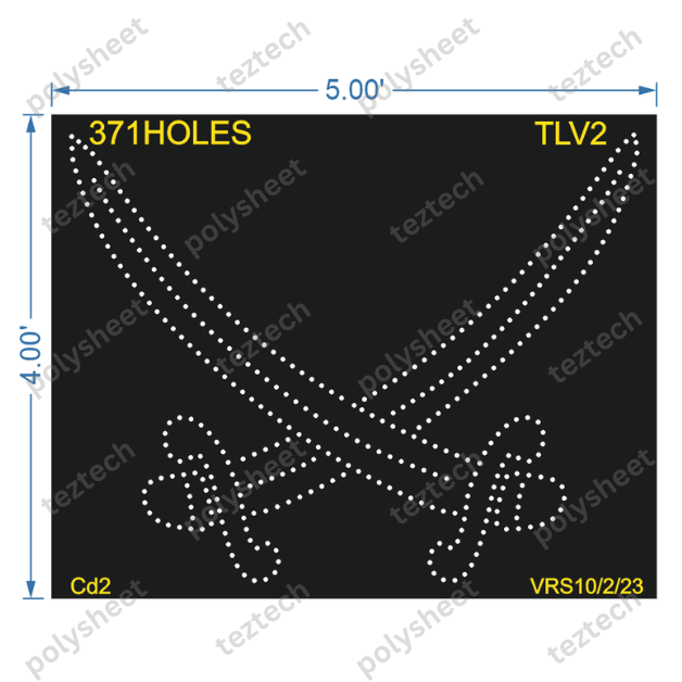 TLV2 TALVAR  4X5FEET 371HOLES