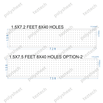SCR51 1.5X7.5 FEET 8X40 HOLES SCREEN TOTAL HOLES=320