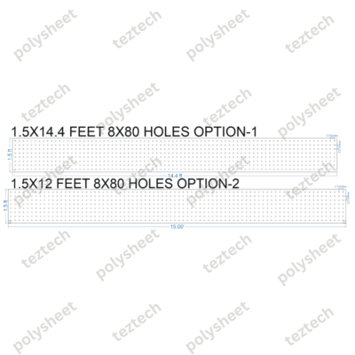 SCR56 1.5X15 FEET 8X80 HOLES SCREEN TOTAL HOLES=640