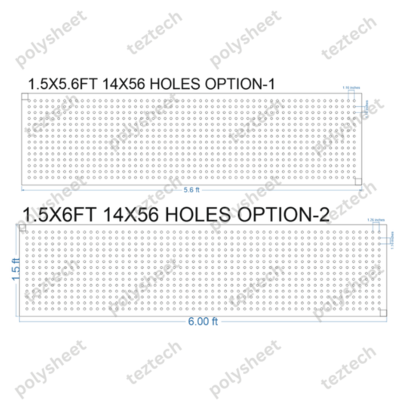 SCR83 1.5X6 FEET 14X56 HOLES SCREEN TOTAL HOLES=784