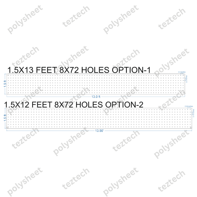 SCR55 1.5X13.5 FEET 8X72 HOLES SCREEN TOTAL HOLES=576