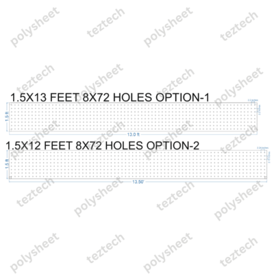 SCR55 1.5X13.5 FEET 8X72 HOLES SCREEN TOTAL HOLES=576