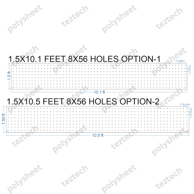 SCR53 1.5X10.5 FEET 8X56 HOLES SCREEN TOTAL HOLES=448
