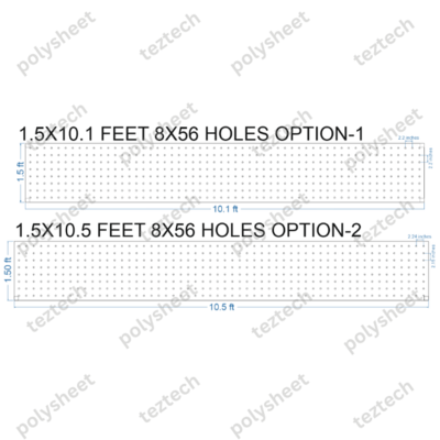 SCR53 1.5X10.5 FEET 8X56 HOLES SCREEN TOTAL HOLES=448