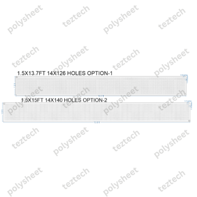 SCR89 1.5X15 FEET 14X140 HOLES SCREEN TOTAL HOLES=1960