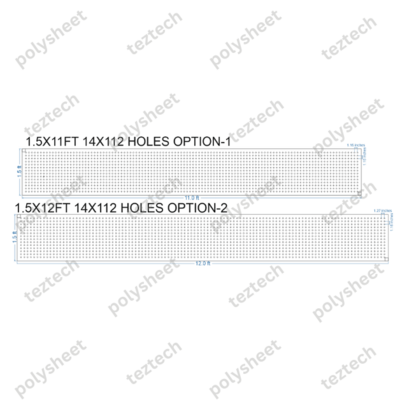 SCR87 1.5X12 FEET 14X112 HOLES SCREEN TOTAL HOLES=1568
