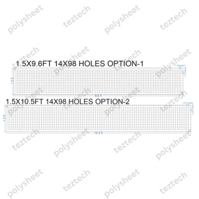 SCR86 1.5X10.5 FEET 14X98 HOLES SCREEN TOTAL HOLES=1372