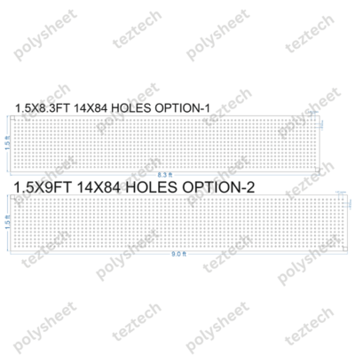 SCR85 1.5X9 FEET 14X84 HOLES SCREEN TOTAL HOLES=1176