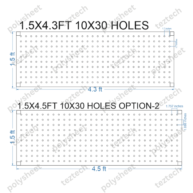 SCR59 1.5X4.5 FEET 10X30 HOLES SCREEN TOTAL HOLES=300