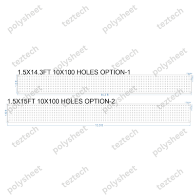 SCR67 1.5X15 FEET 10X100 HOLES SCREEN TOTAL HOLES=1000
