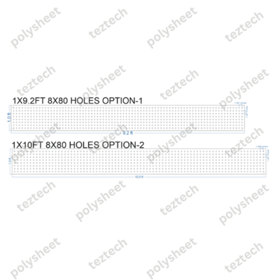 SCR16 1X10 FEET 8X80 HOLES SCREEN TOTAL HOLES=640