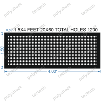 SCR351	1.5X4 FEET 20X60 HOLES SCREEN TOTAL HOLES=1200
