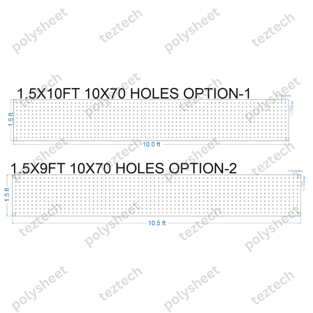 SCR63 1.5X10.5 FEET 10X70 HOLES SCREEN TOTAL HOLES=700