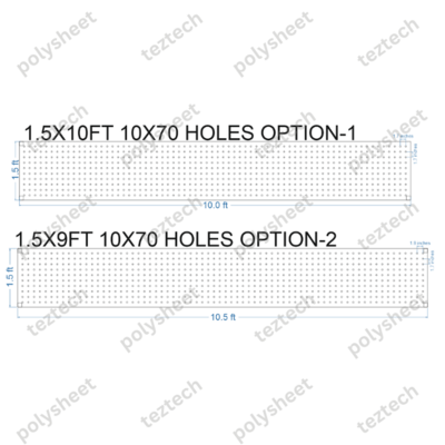SCR63 1.5X10.5 FEET 10X70 HOLES SCREEN TOTAL HOLES=700