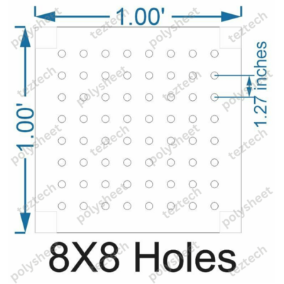 SCR10 1X1 FEET 8X8 HOLES SCREEN TOTAL HOLES=64
