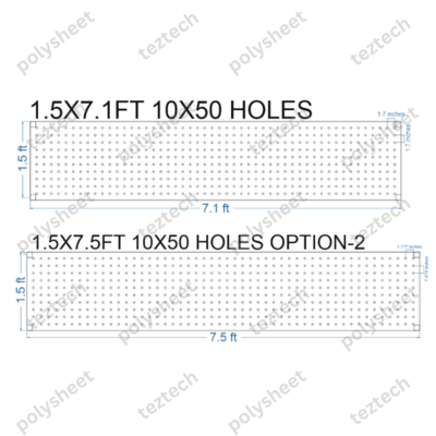 SCR61 1.5X7.5 FEET 10X50 HOLES SCREEN TOTAL HOLES=500