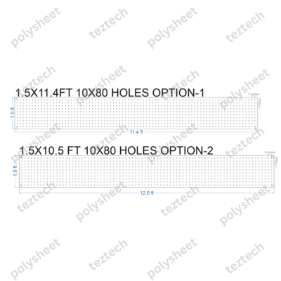 SCR65 1.5X12 FEET 10X80 HOLES SCREEN TOTAL HOLES=800