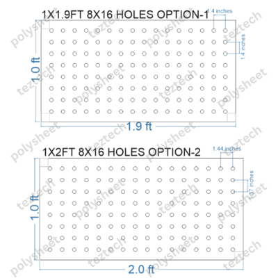 SCR11 1X2 FEET 8X16 HOLES SCREEN TOTAL HOLES=128