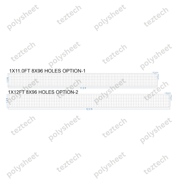 SCR17 1X12 FEET 8X96 HOLES SCREEN TOTAL HOLES=768
