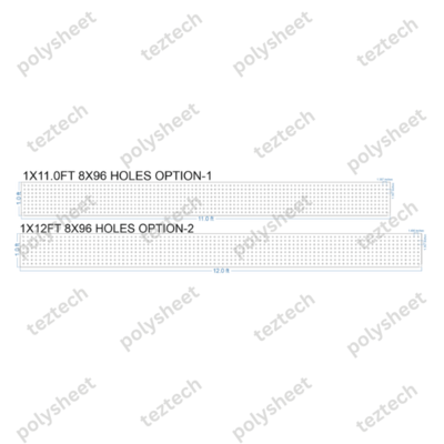 SCR17 1X12 FEET 8X96 HOLES SCREEN TOTAL HOLES=768