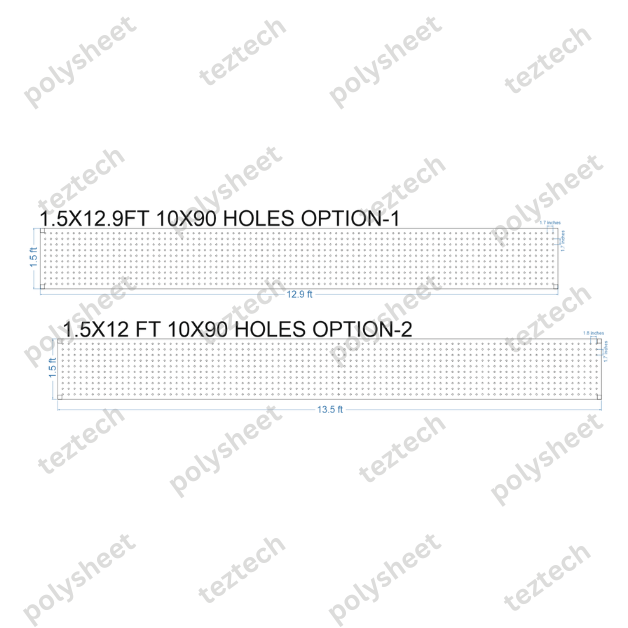 SCR66 1.5X13.5 FEET 10X90 HOLES SCREEN TOTAL HOLES=900