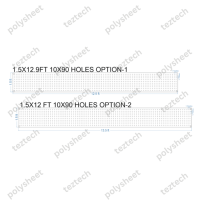 SCR66 1.5X13.5 FEET 10X90 HOLES SCREEN TOTAL HOLES=900