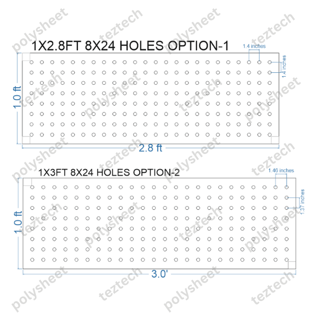 SCR12 1X3 FEET 8X24 HOLES SCREEN TOTAL HOLES=192