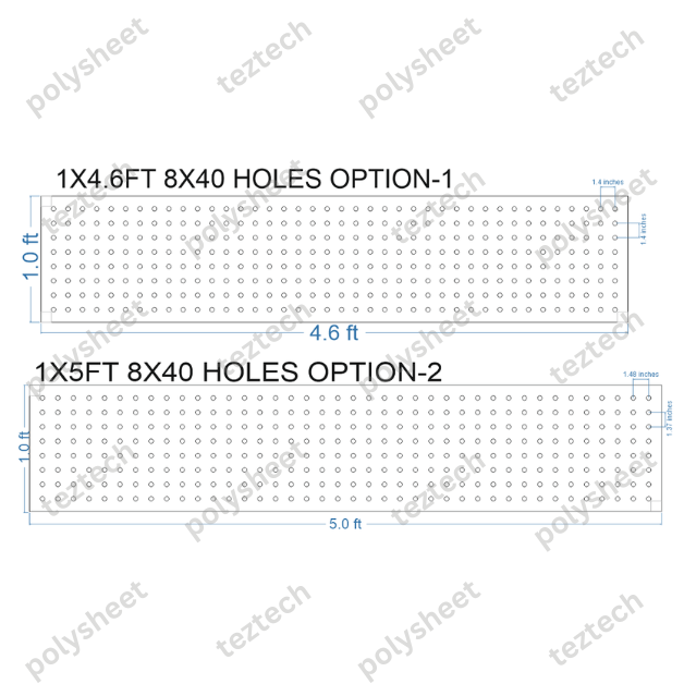SCR14 1X5 FEET 8X40 HOLES SCREEN TOTAL HOLES=320