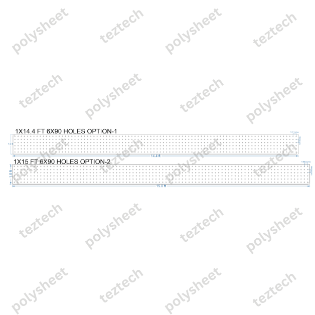 SCR18 1X15 FEET 8X120 HOLES SCREEN TOTAL HOLES=960