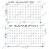 SCR20 1X2 FEET 10X20 HOLES SCREEN TOTAL HOLES=200