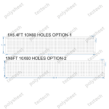 SCR24 1X6 FEET 10X60 HOLES SCREEN TOTAL HOLES=600