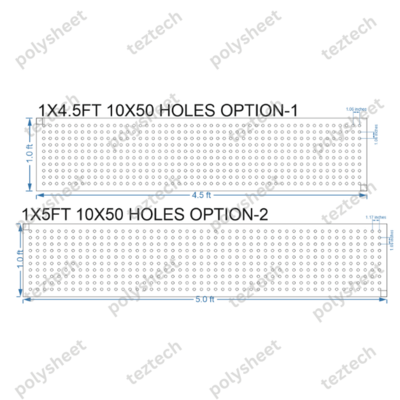 SCR23 1X5 FEET 10X50 HOLES SCREEN TOTAL HOLES=500
