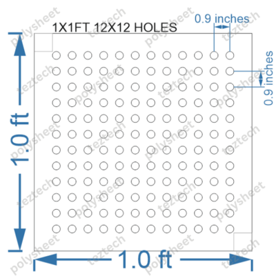 SCR28 1X1 FEET 12X12 HOLES SCREEN TOTAL HOLES=144