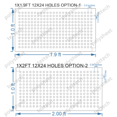 SCR29 1X2 FEET 12X24 HOLES SCREEN TOTAL HOLES=288