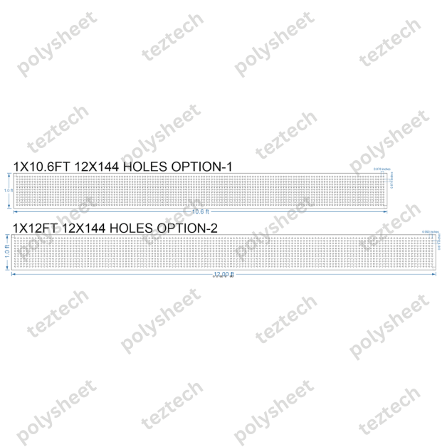 SCR35 1X12 FEET 12X144 HOLES SCREEN TOTAL HOLES=1728