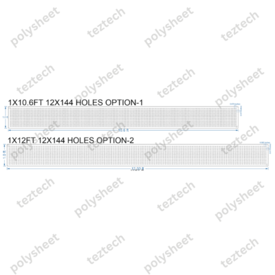 SCR35 1X12 FEET 12X144 HOLES SCREEN TOTAL HOLES=1728