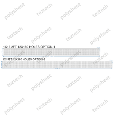 SCR36 1X15 FEET 12X180 HOLES SCREEN TOTAL HOLES=2160